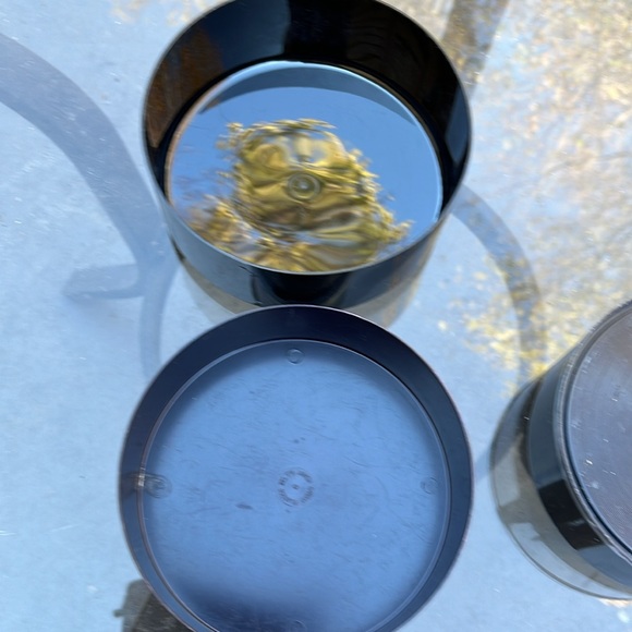 Alyssa Ashley Musk Dusting powder black empty containers. Pre-owned set of 2 - Picture 6 of 7